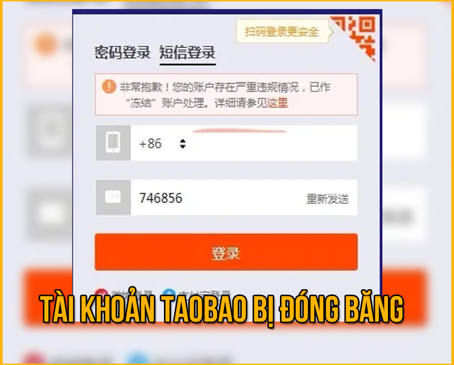 Cách xử lý tài khoản Taobao bị đóng băng